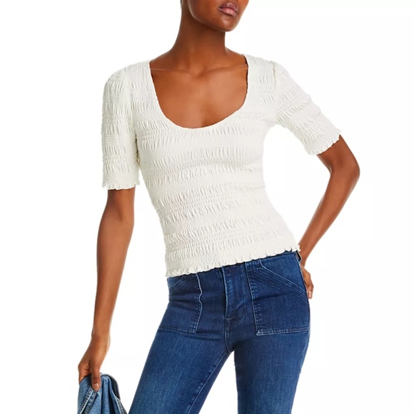 NWT Frame smocked knit top XS - Picture 2 of 7